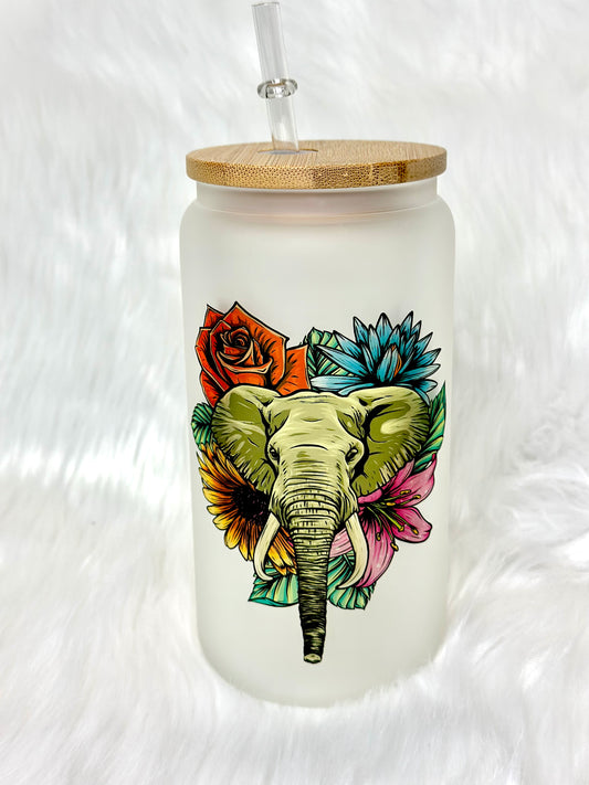 Elephant Glass Cup
